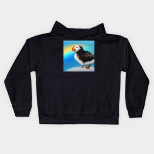 Puffin Painting Kids Hoodie